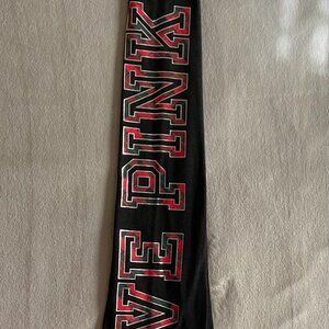 Victoria's secret, PINK XS plaid red and green logo side yoga leggings.